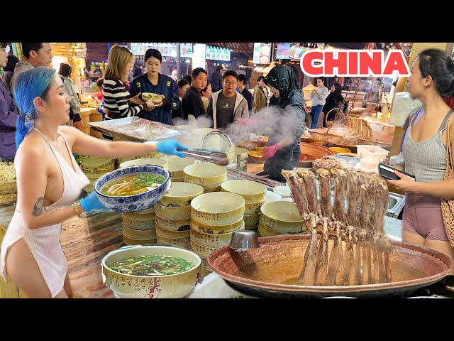 Insane Night Market in China Mountains: Huge Crowds and Street Food