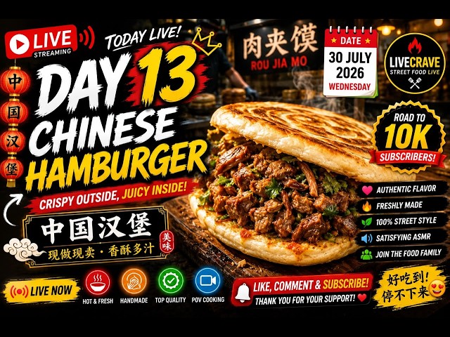 🍔 POV: Chinese Hamburger Diary 🌯 | Live Street Food | Day 13 live 7