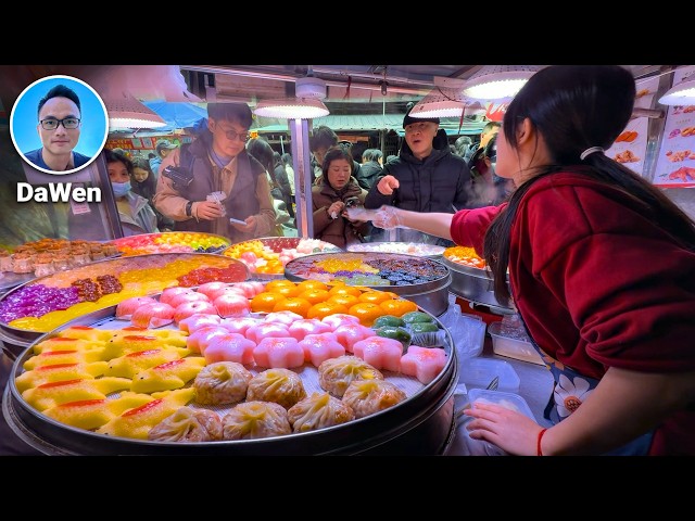 China Bustling Street Food Market: Rainbow Dumplings, Legendary Rice Noodles & More