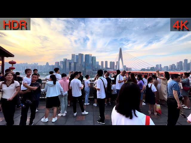 Chongqing at Night: Walking Hongya Cave and Qiansimen Bridge