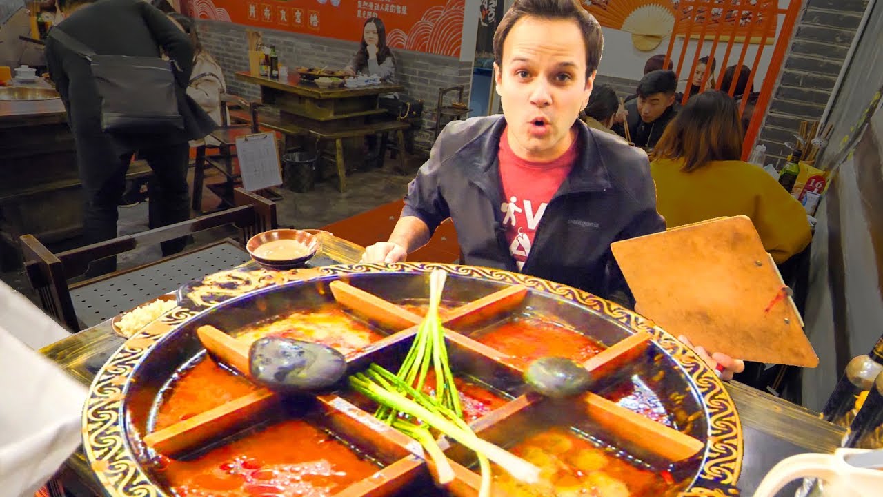 Chinese Street Food Hot Pot Heaven in Chengdu