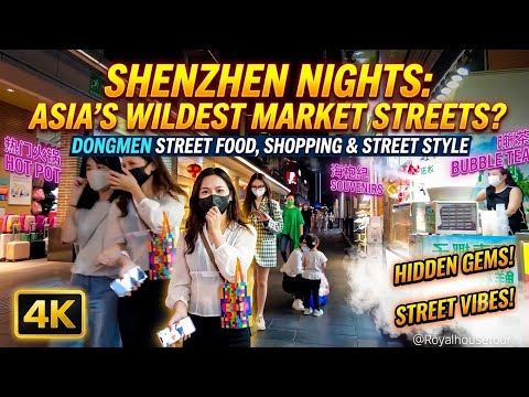 Shenzhen After Dark: Walking Through China’s Most Beautiful Night Market! 4K UHD
