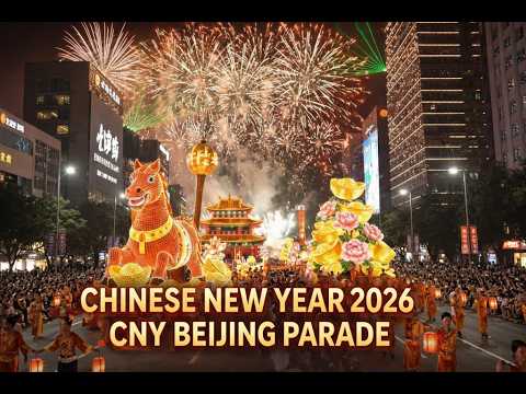 Chinese New Year 2026 Beijing — BIGGEST PARADE in the WORLD! Mega Floats, INSANE Laser Spectacle!