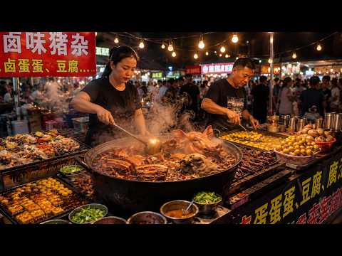 $1 Street Food Paradise — Guangzhou Night Market Food Tour in 4K