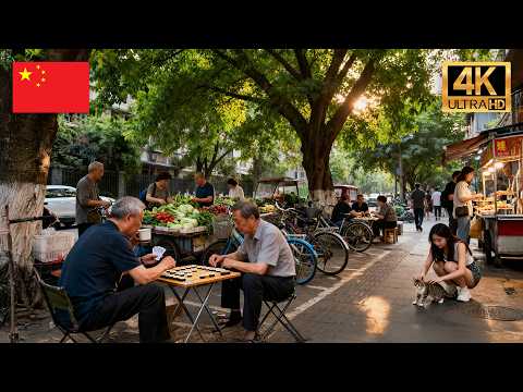 4K CHINA Walking Tour — Slow Streets, Relaxing Tea Houses & Street Food